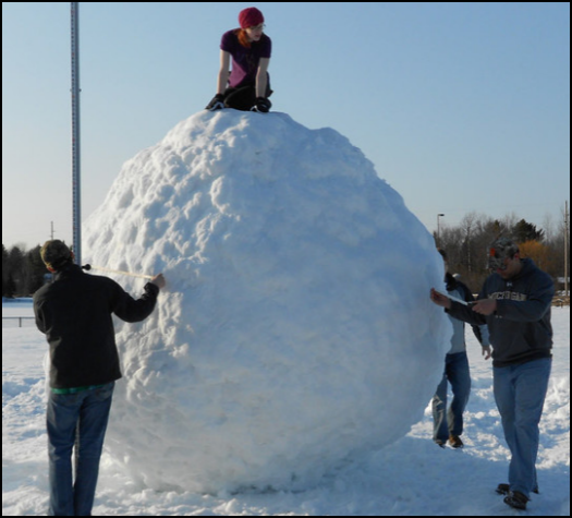 World's largest snowball as analogy for Warren Buffett style investing